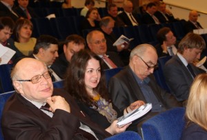 Александр Гримитлин и Марина Гримитлина перед выступлением на круглом столе